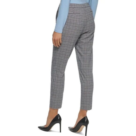Tommy Hilfiger Women's Dress Pants Plaid Stretch Formal comfortable Gray 10 - Picture 2 of 7